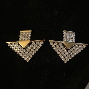 Beautiful fancy vintage clip on earrings